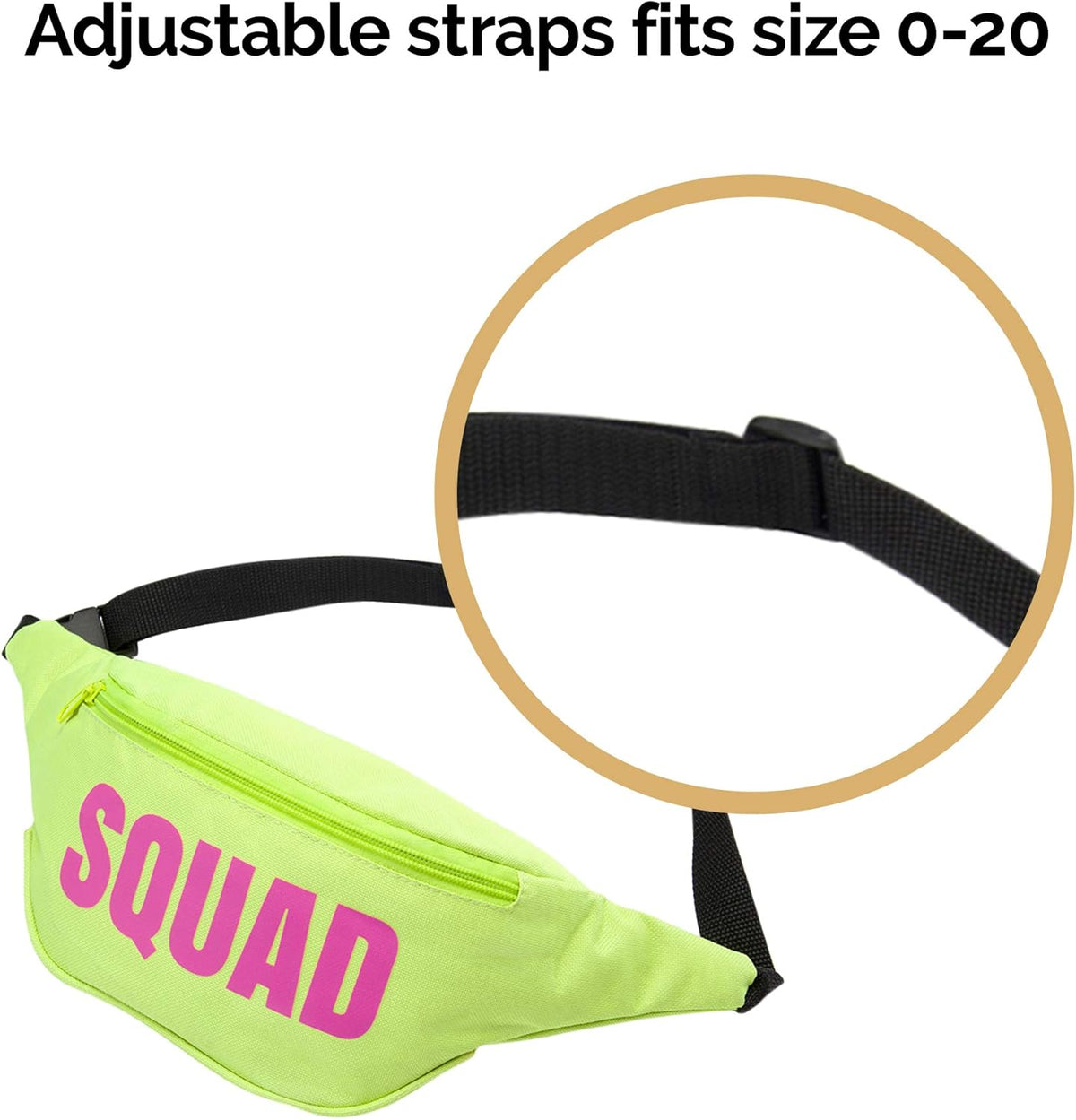 Bachelorette 80s Fanny Pack Set | 7 Pack | 1 Bride Fanny Pack and 6 Squad Fanny Packs |
