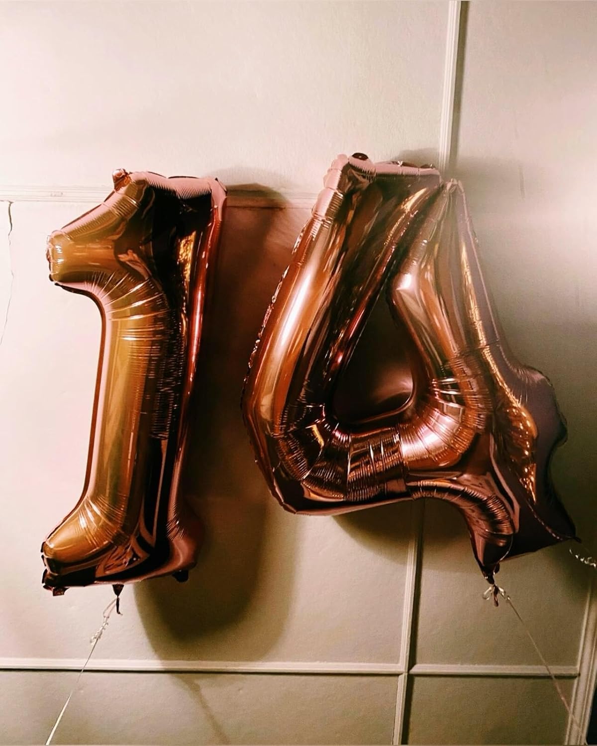 40 Inch Dark Brown Large Number 4 Birthday Balloon, Giant Number Four 14 24 34 40 44 Balloons