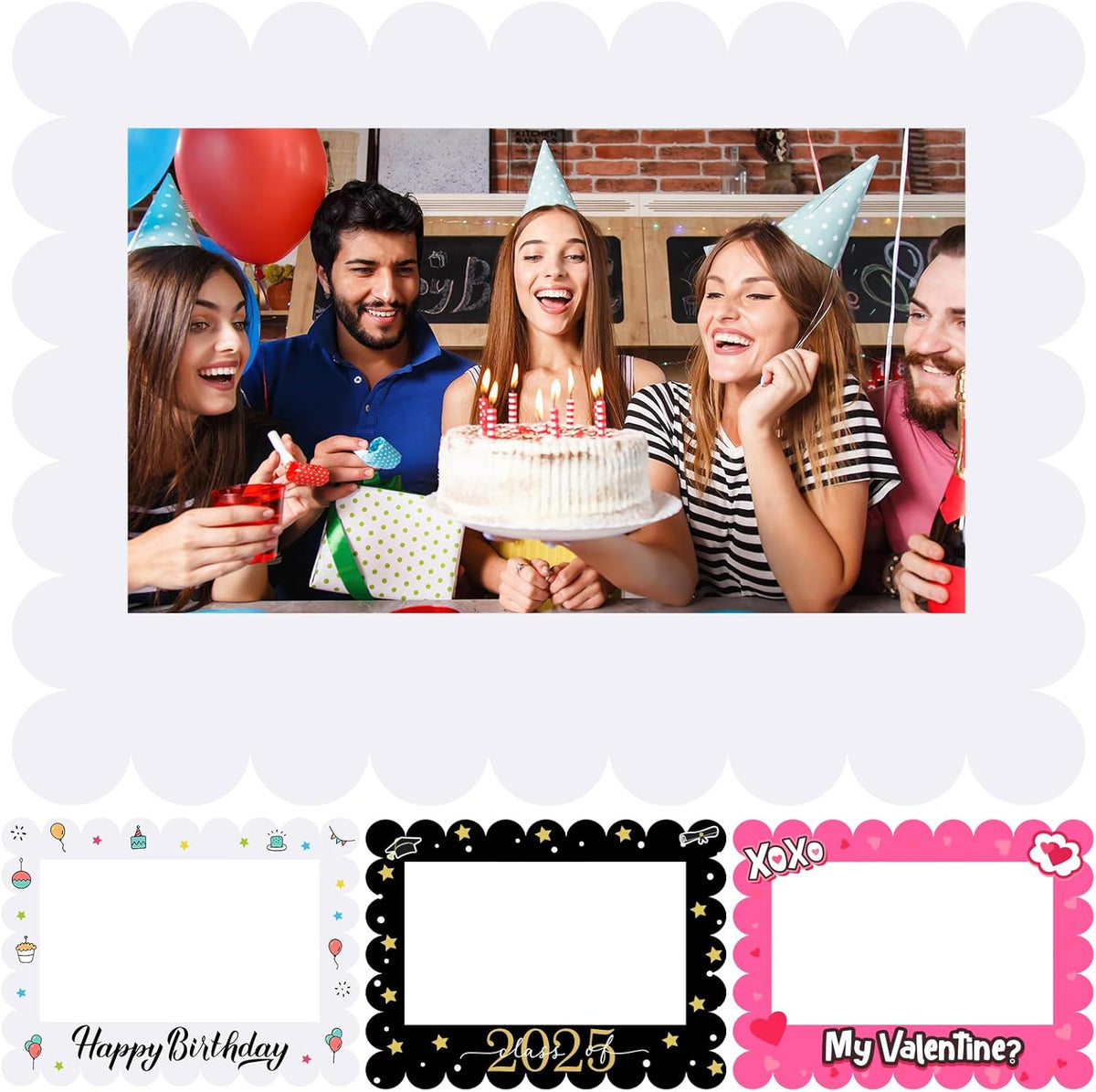 32 x 24 Inch Large Blank DIY Photo Booth Props Picture Frame Party Frame DIY Photo Booth Props