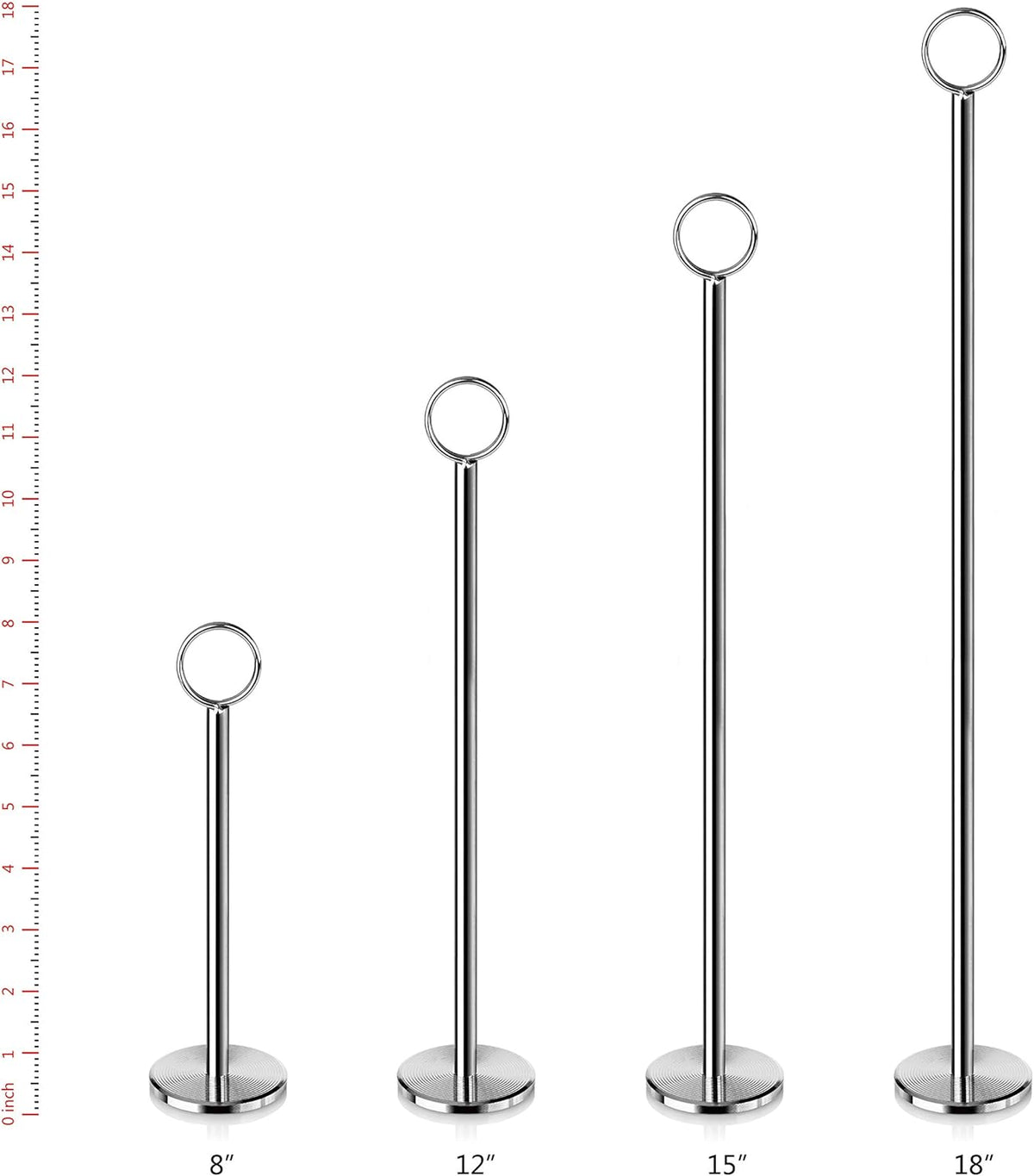 New Star Foodservice 23305 Ring-Clip Table Number Holder/Number Stand/Place Card Holder, 18-Inch