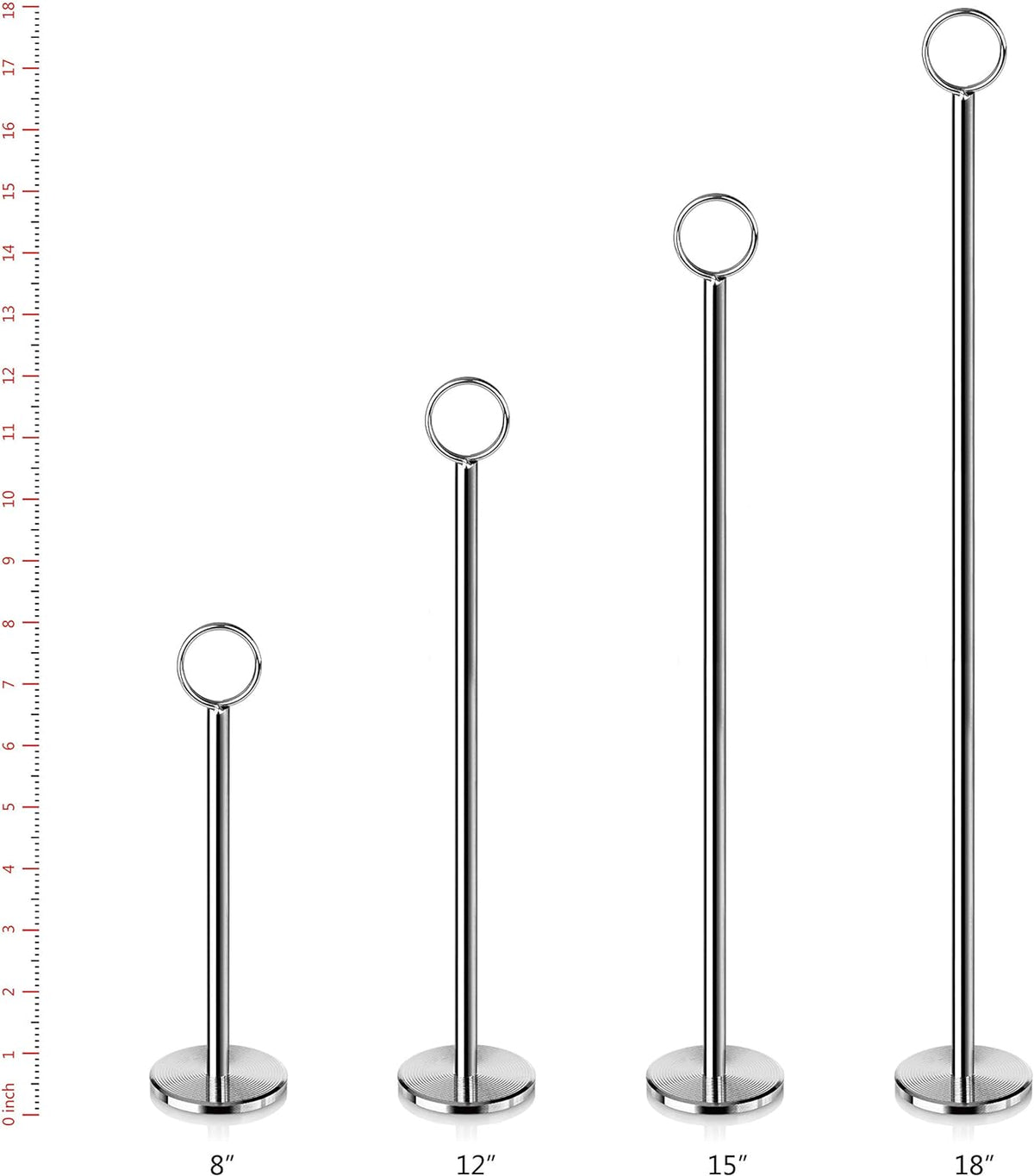 New Star Foodservice 23336 Ring-Clip Table Number Holder/Number Stand/Place Card Holder, 8-Inch