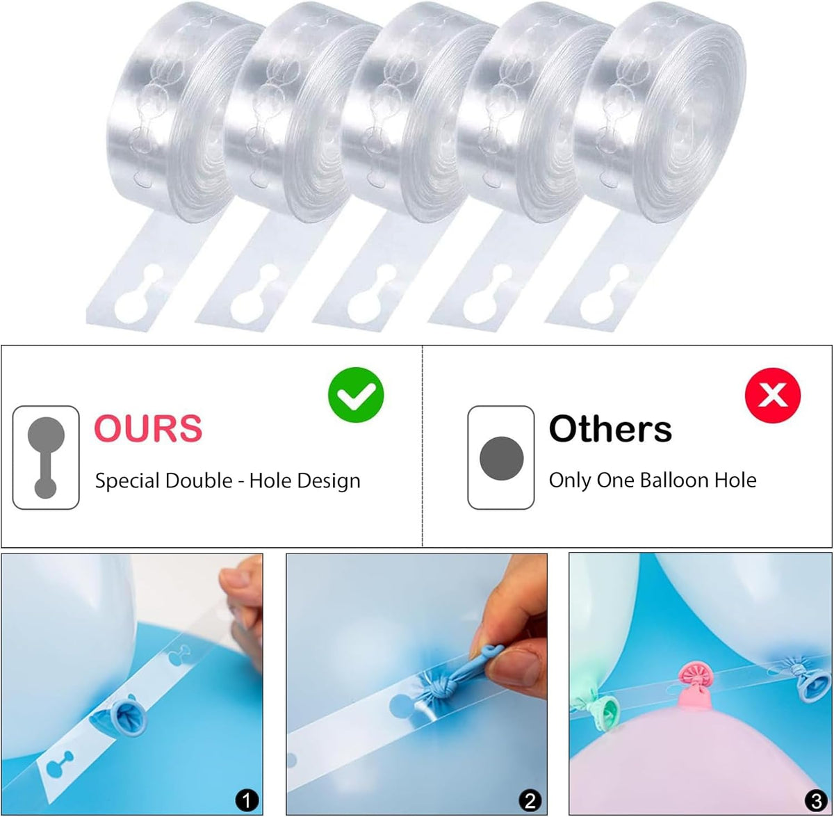 Balloon Arch Garland Kit, 82ft Balloon Garland Strips - 500Pcs Glue Point Dots Tape - 20 Balloon
