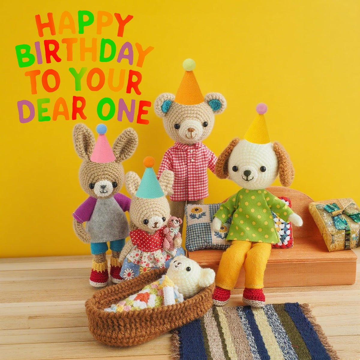 Muccibi 6pcs mini party hats for stuffed animals,birthday party hats (Birthday Decorations for