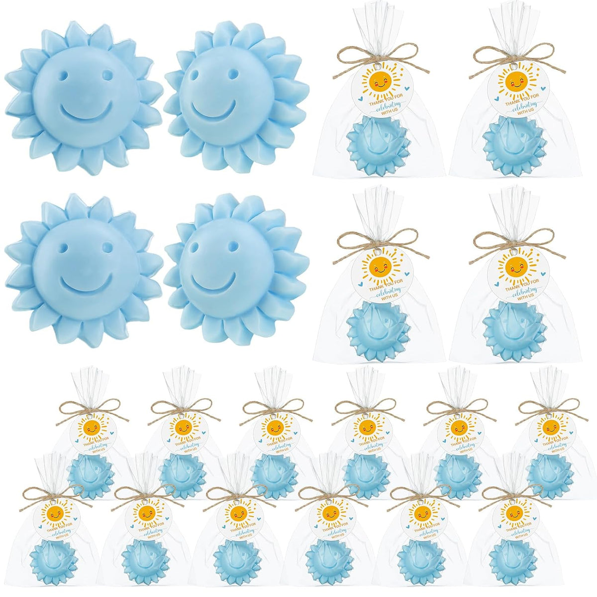 Demissle 40 Pcs Sun Soap Baby Shower Favors for Sunshine Party Here Comes the Son Baby Favors Mini