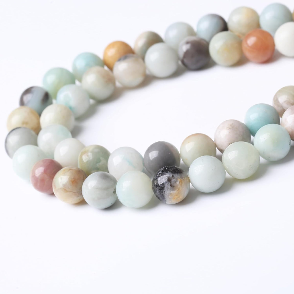 Fancy Stone Beads for Jewelry Making DIY Craft Gemstone Beads Kit (6mm, 60pcs) Smooth Healing