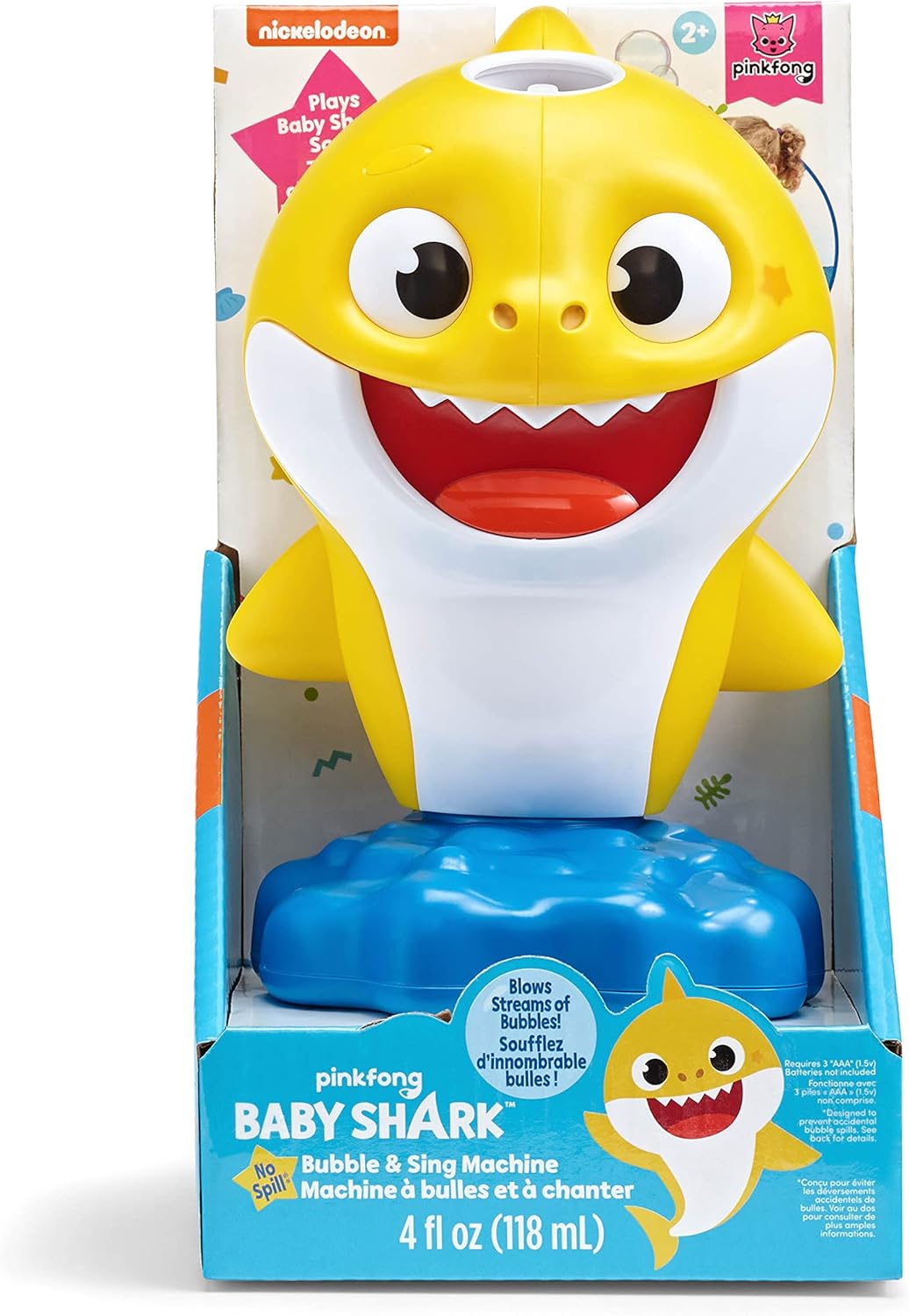 Little Kids Baby Shark NO Spill Musical Bubble Machine,Bubble Toy for Baby, Toddlers and,Amazon