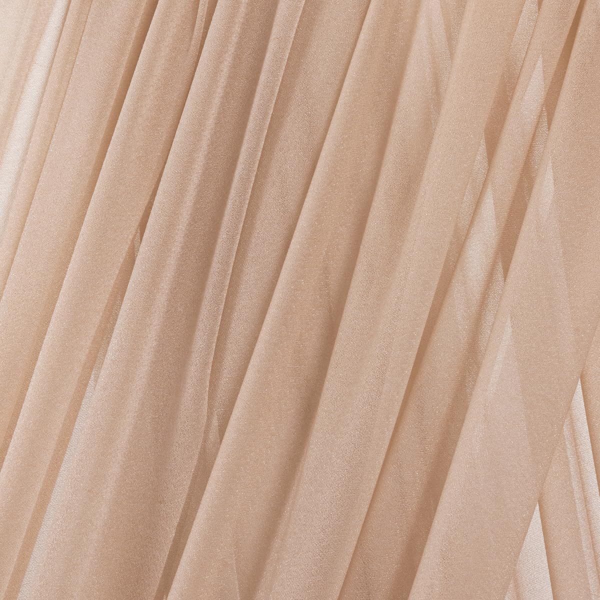 MLMC Nude Wedding Arch Draping Fabric 2 Panels 29" x 20 FT Extra Long Gauze Drapes Sheer Backdrop