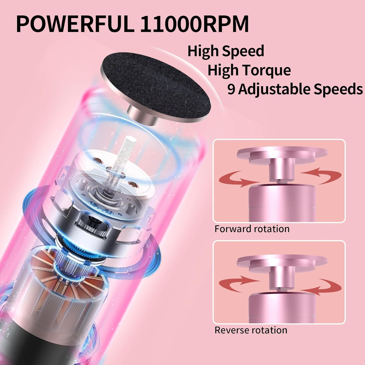 2 in 1 Electric Foot Callus Remover, USB Rechargeable Electric Foot File Grinder with 80/120 Grit