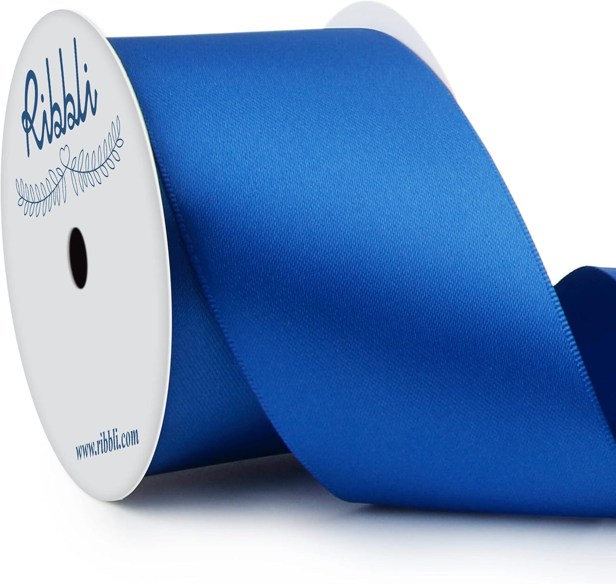 Ribbli Royal Blue Double Faced Satin Ribbon, 2” x Continuous 10 Yards,Use for Bows Bouquet,Gift