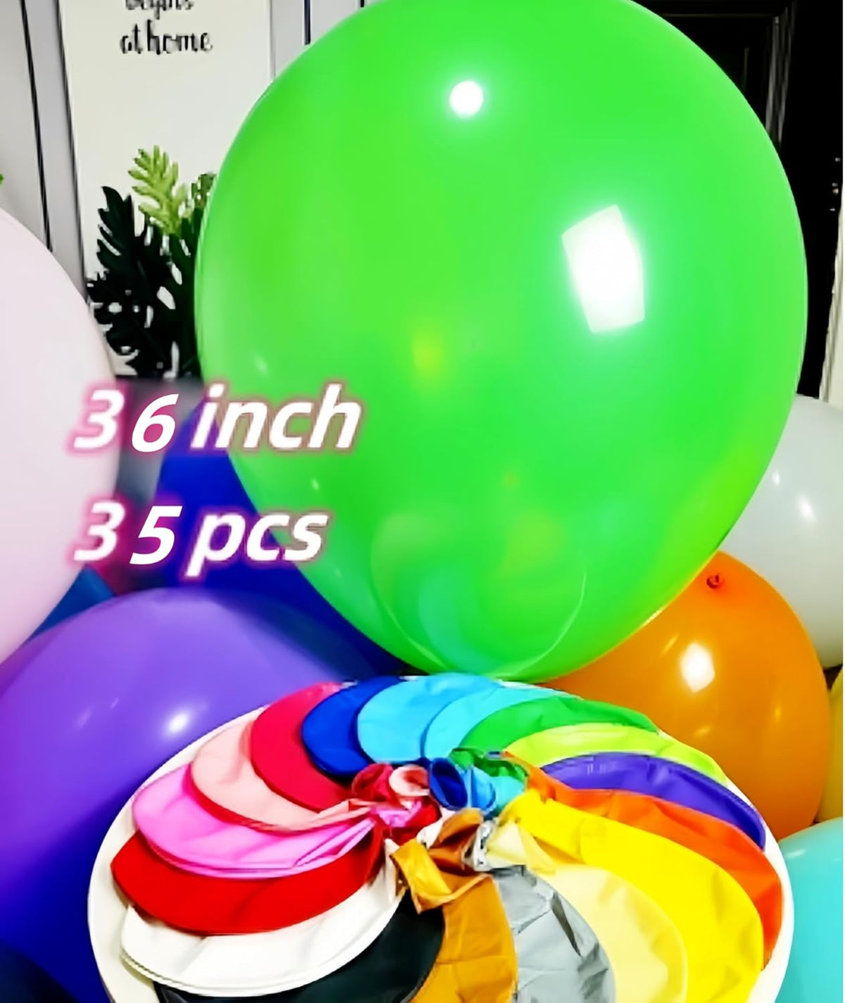 35 Pack Giant Balloons 36 Inch 17 Kinds Colors Latex Colorful Party Big Balloon Bulk for Various