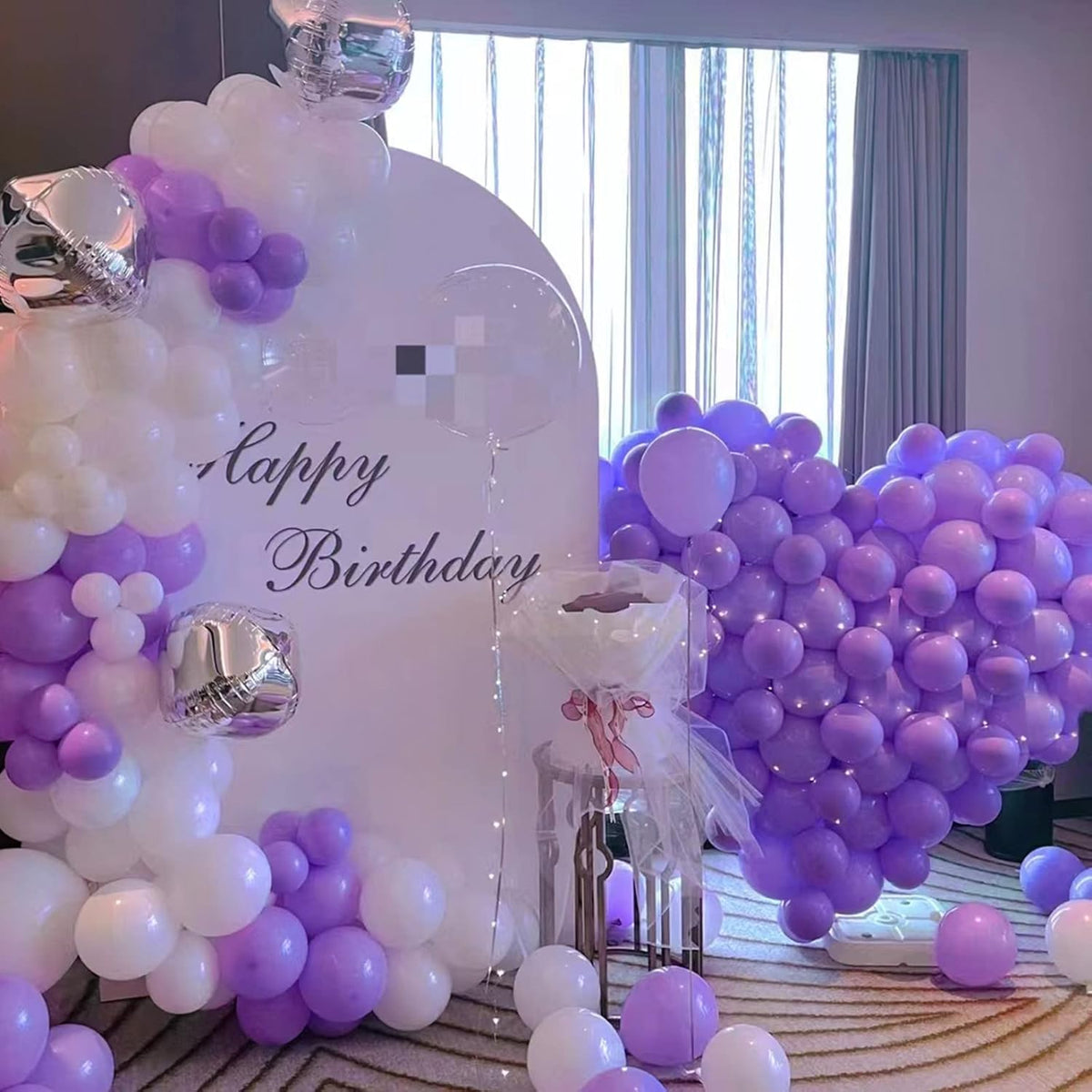 KAWKALSH 200pcs Purple Balloons 5 Inch, Small Mini Latex Balloons for Party Birthday Baby Shower