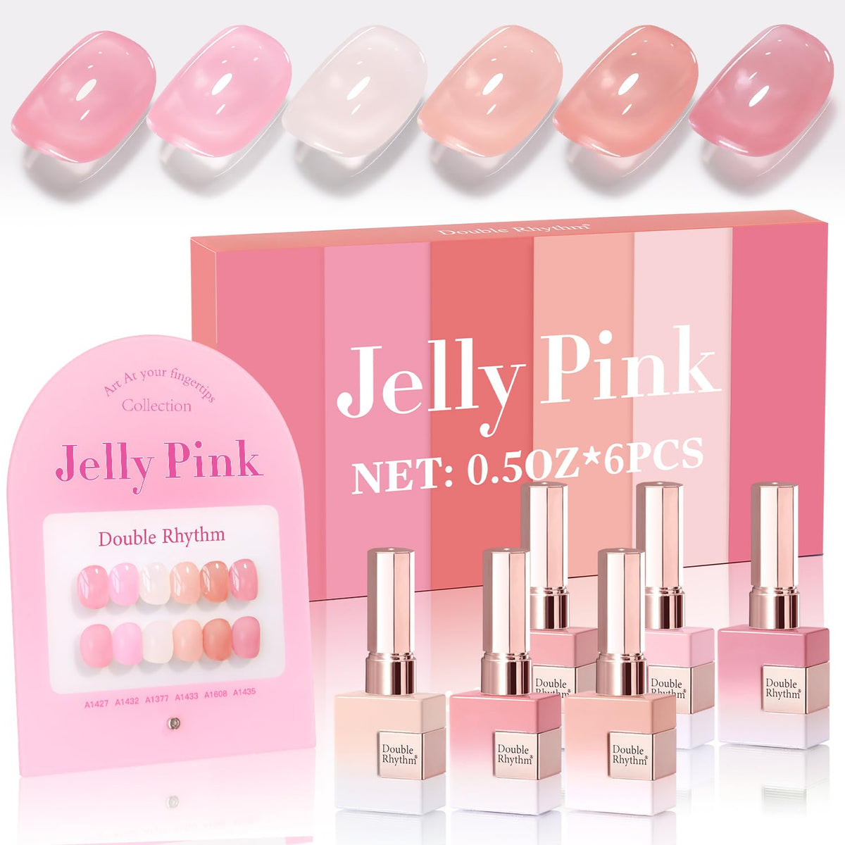 Double Rhythm 6 Pcs 15 ML Gel Polish Set Same Color Same Bottle Soak Off Gel Polish Kit Nail Art