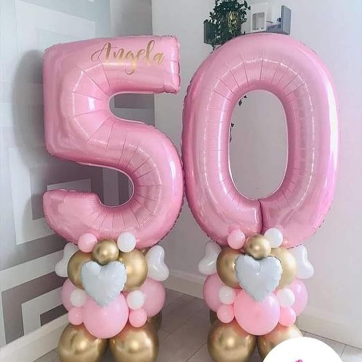 Light Pink 0 Number 40 Inch Large Balloon 0 Numbers Big Foil Helium Number Balloons 0-9 Jumbo Happy