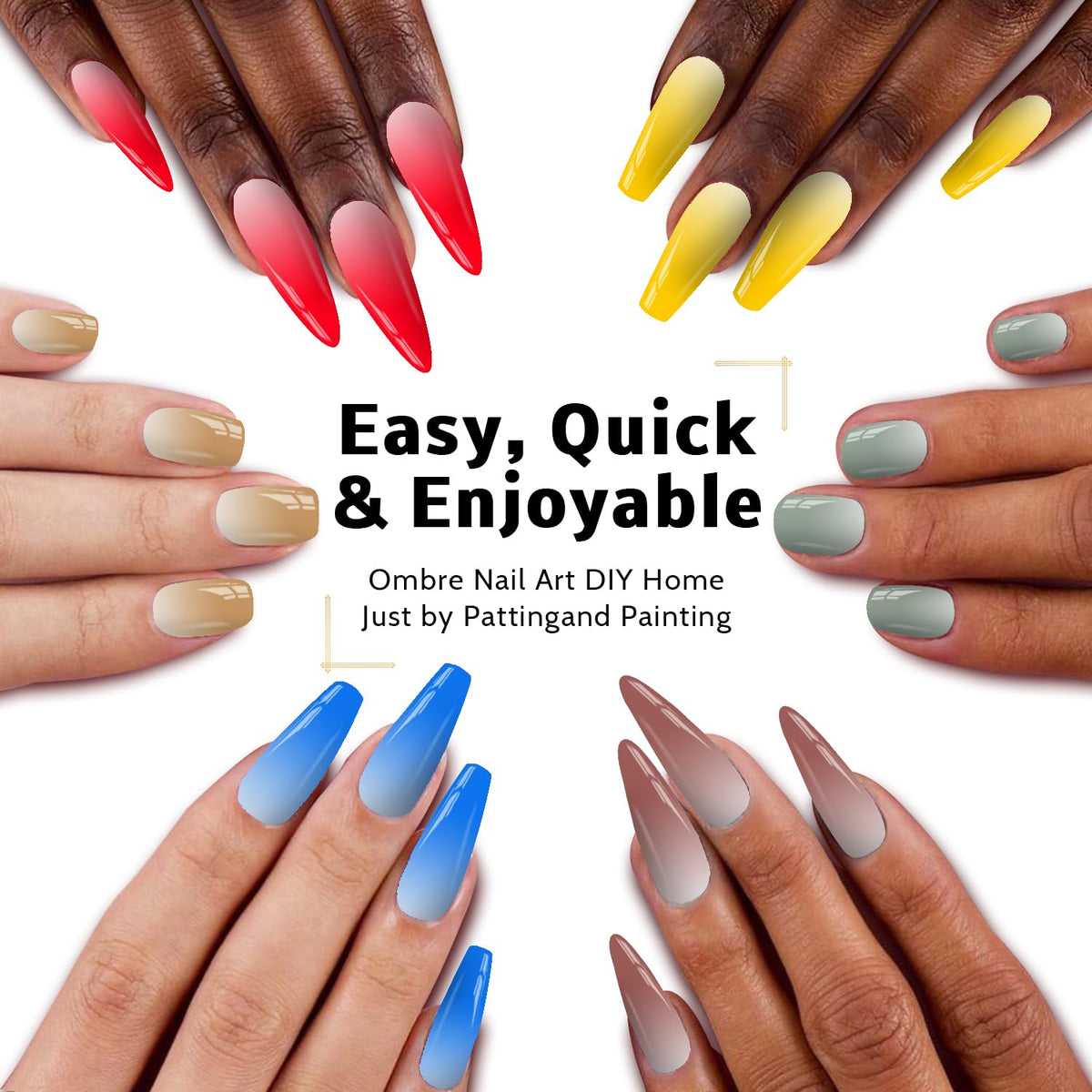 Sponge Pat Paint Nail Gel, Ombre Nails Gradient Gel Nail Blush Blooming Aura Nails Drawing Stripper