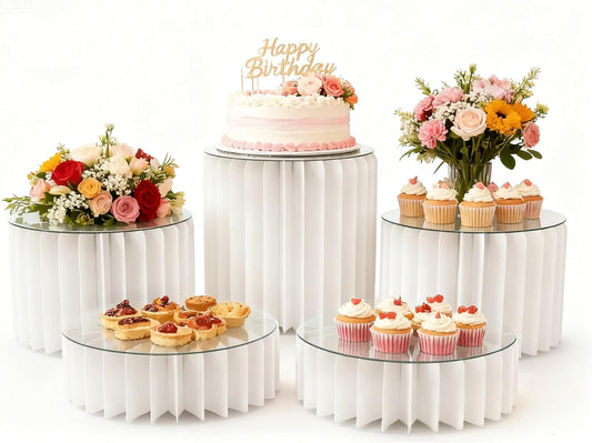 5 Pcs Buffet Risers Food Display Risers for Party Buffet Table, Dessert Table Display Set Cake and