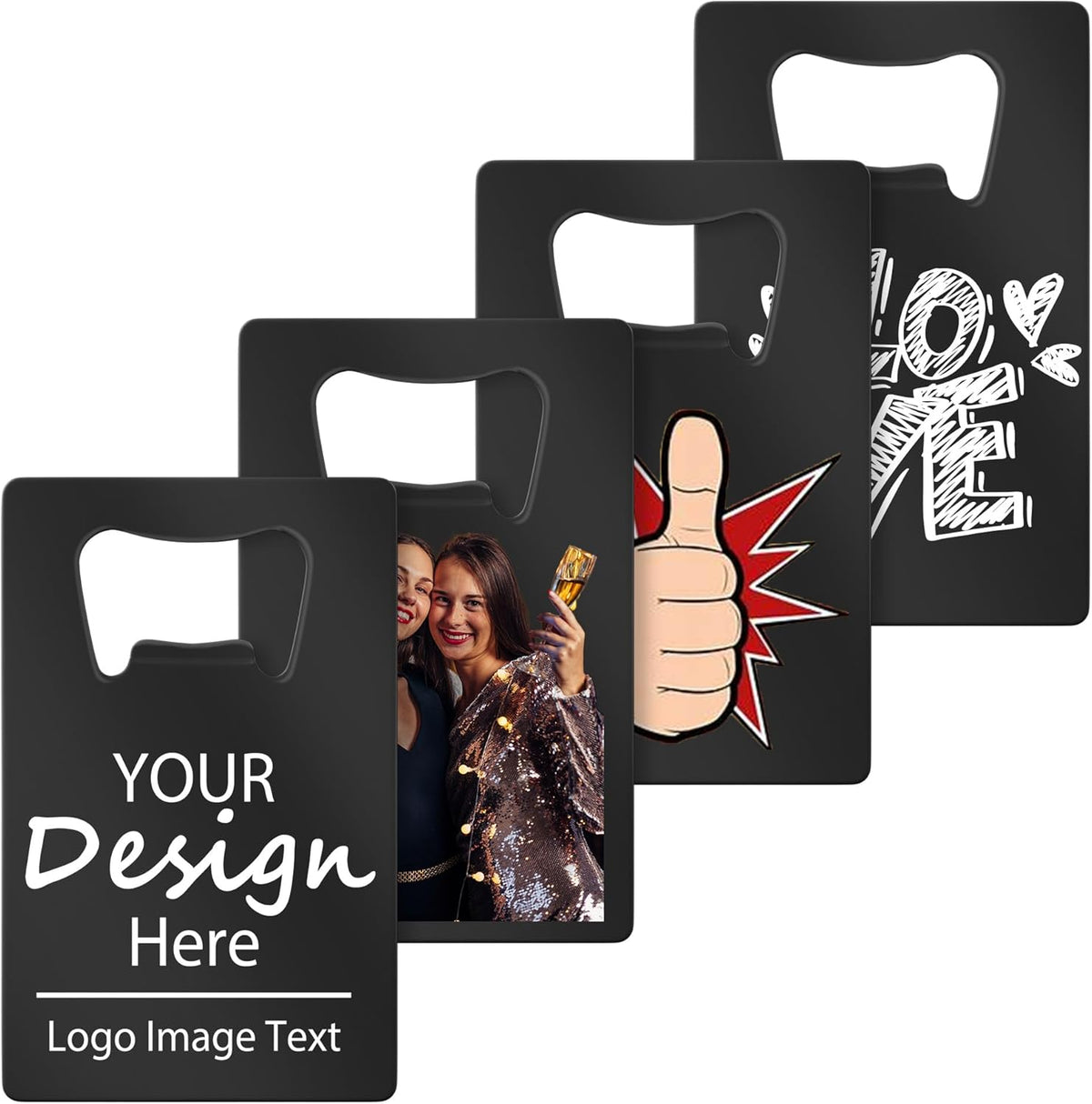 Personalized Credit Card Bottle Opener, Custom Stainless Steel Beer Bottle Opener, Upload Your