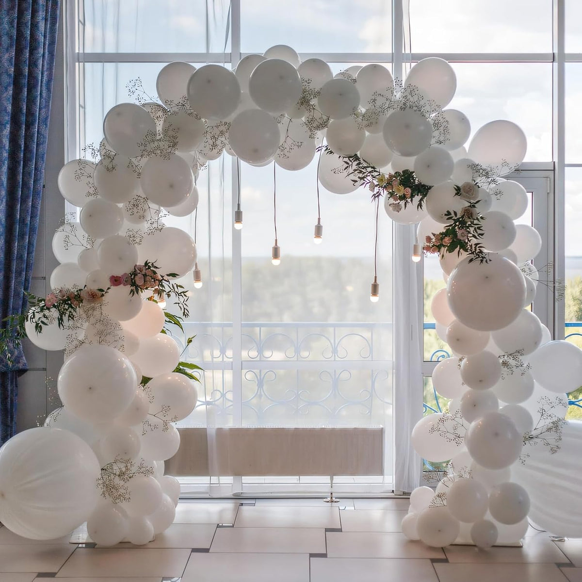 125 pcs White Balloons 5 Inch, Small Balloon Garland Arch Kit for Birthday Party Decorations