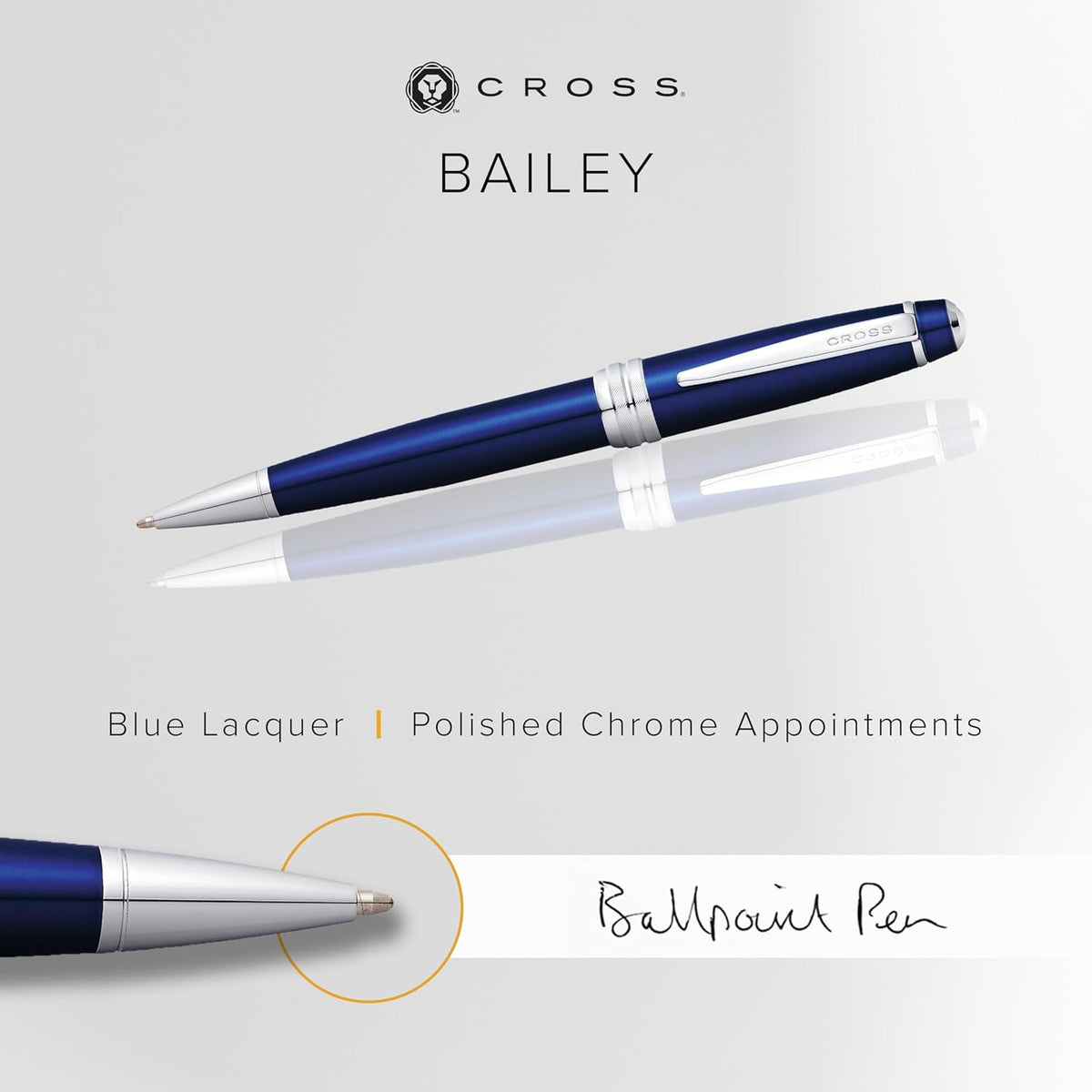 Cross Bailey Refillable Ballpoint Pen Presented in a Premium Gift Box - Medium Point, Black Ink