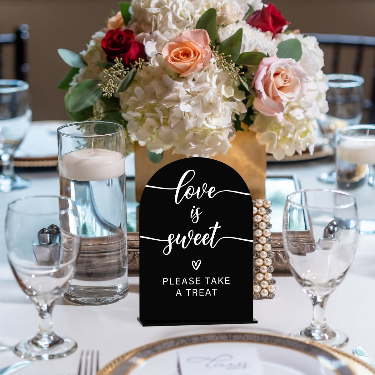 Acrylic Wedding Sign Love is Sweet Sign for Wedding Wedding Signs for Ceremony Modern Calligraphy