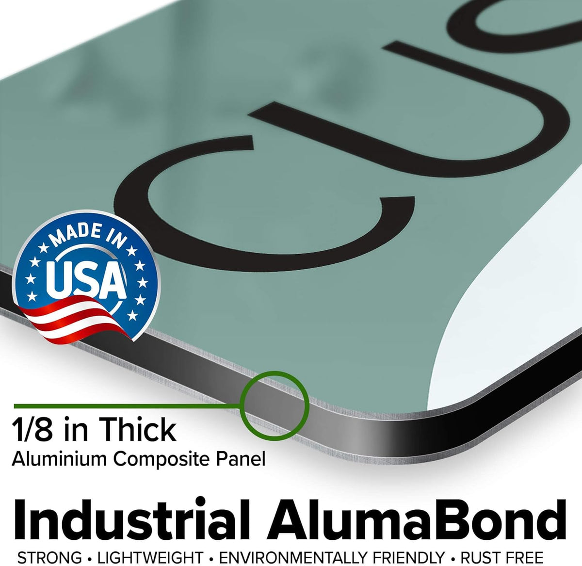 Custom Sign, Custom Street Sign, 11 Font Colors, 13 Font Styles, 4 Hole Options, 22 Sizes, 8x32