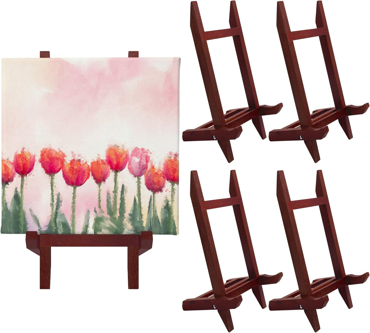 9 Inch Tabletop Easel Stand | Small Canvas Painting Display Easel Stand - Walnut | Canvas