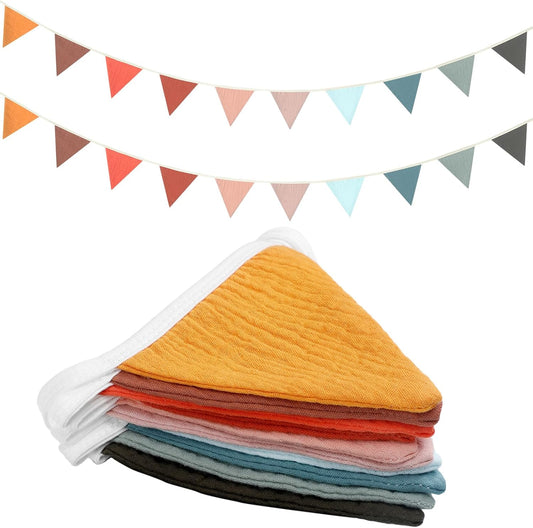 Oudain 15.5 ft Pennant Banner Flags, 2 Pcs Nursery Garland Triangle Bunting Flag Baby Banner for
