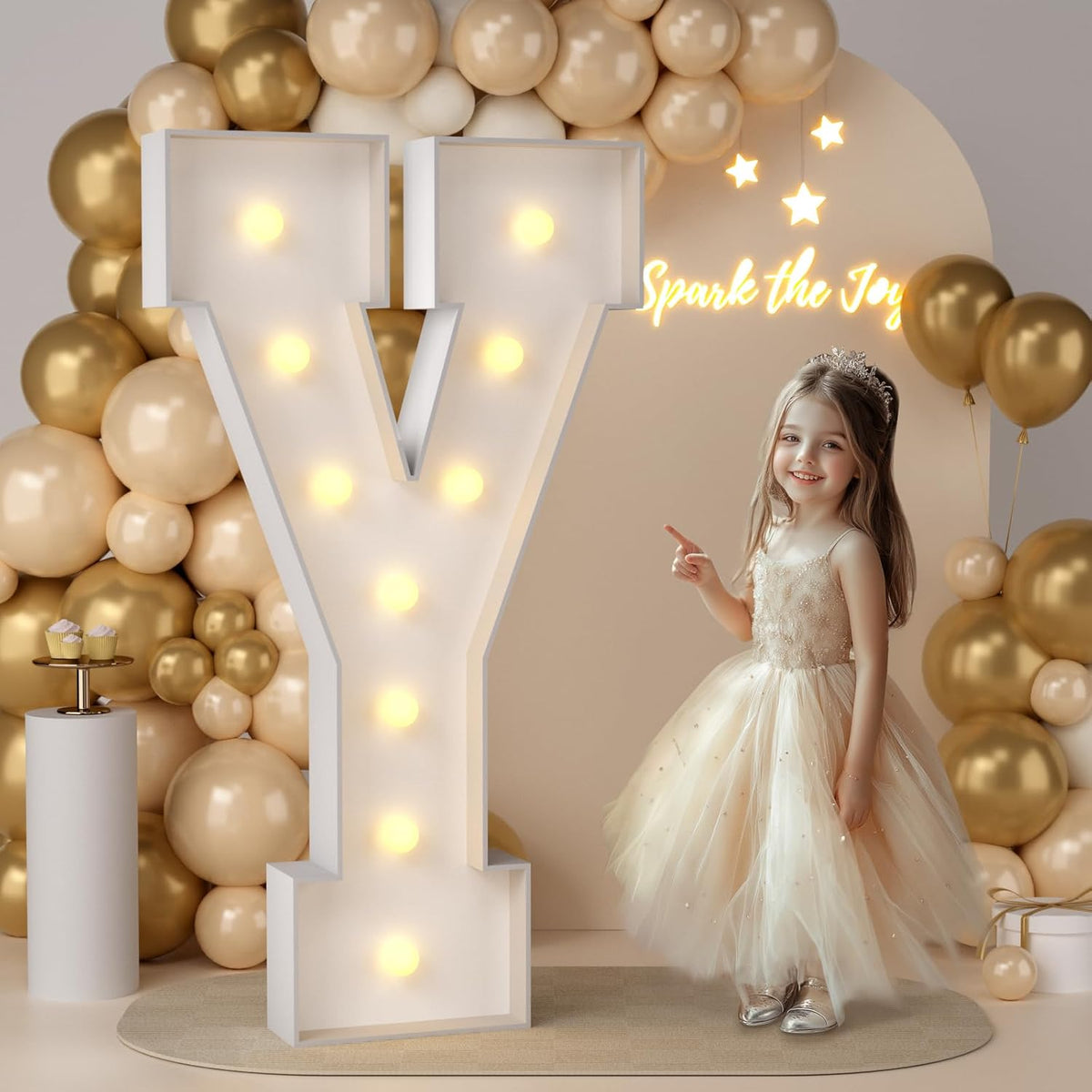 JoyMuse 4FT Marquee Light Up Letters,Large Marquee Letters 4 Feet Tall for Marry Me Proposal