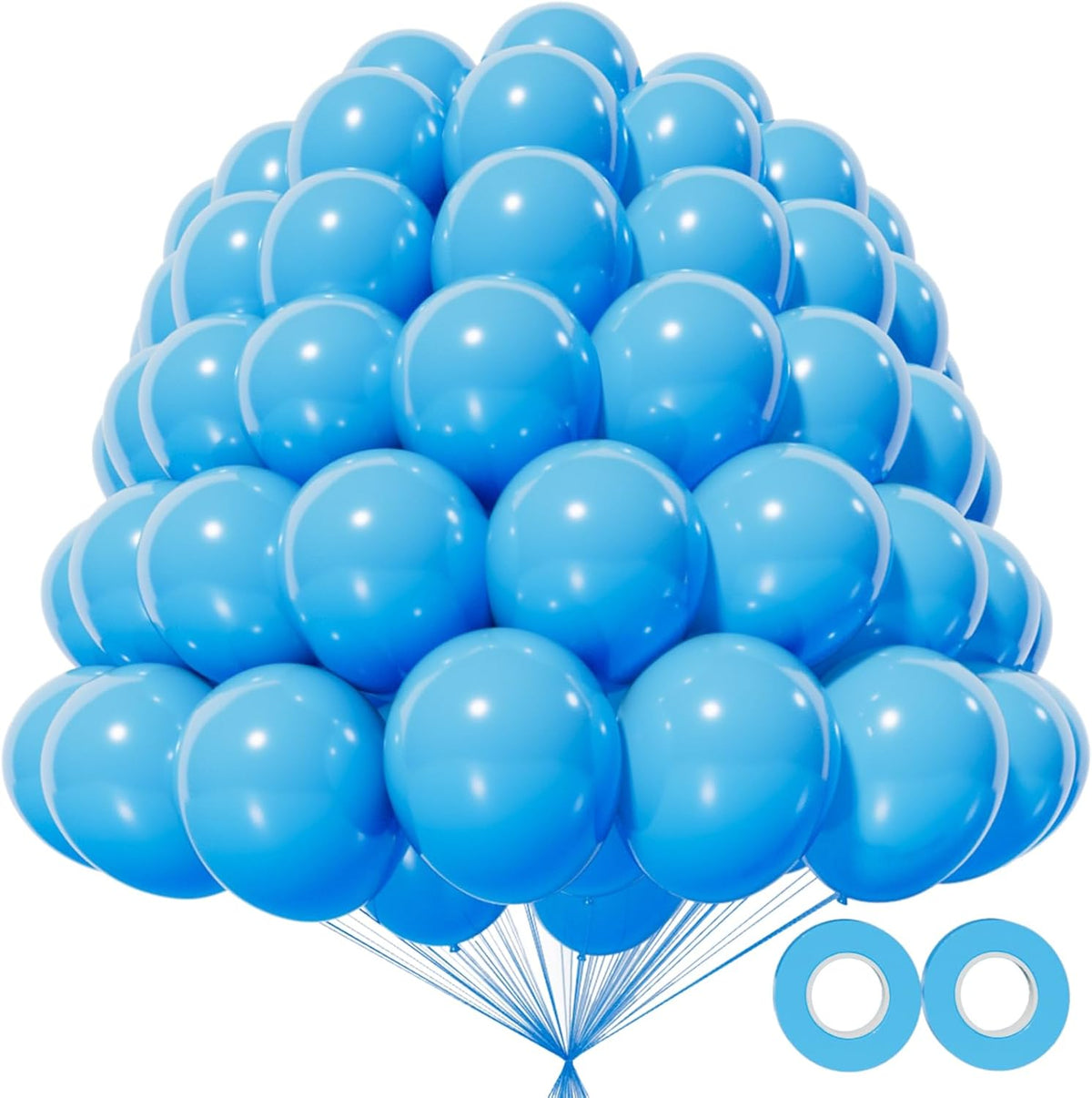 KAWKALSH 200pcs Light Blue Balloons 5 Inch, Small Mini Latex Balloons for Party Birthday Baby