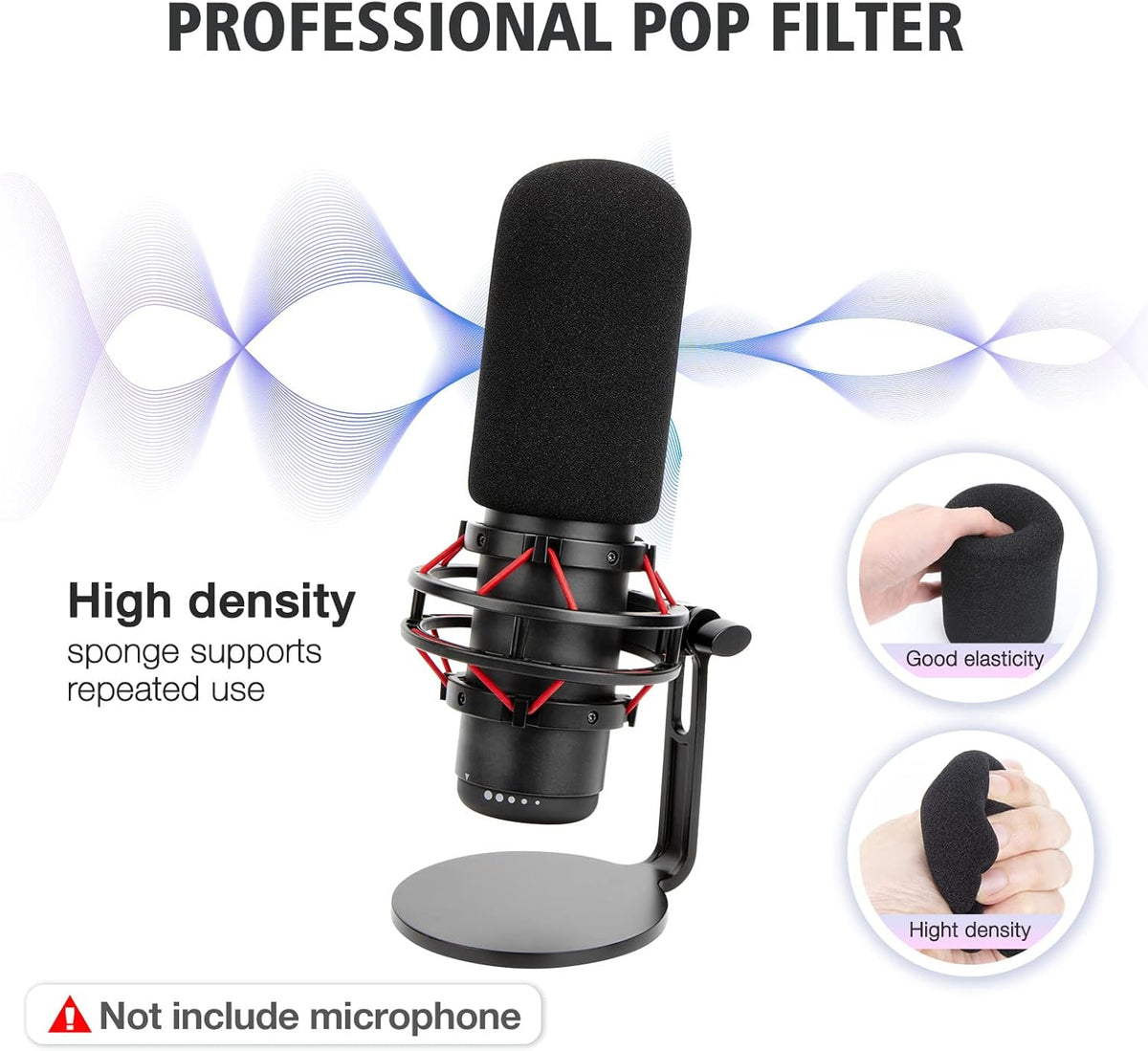 For HyperX QuadCast S White Boom Arm - White Mic Arm Compatible with Hyper x QuadCast, Microphone