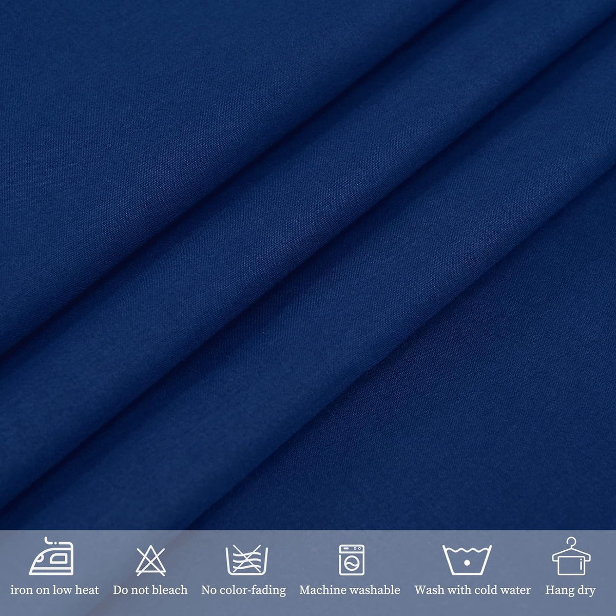 10 Pack Navy Blue Tablecloths for 8ft Rectangle Tables 60 x 126 Inch - Polyester Table Cover Stain