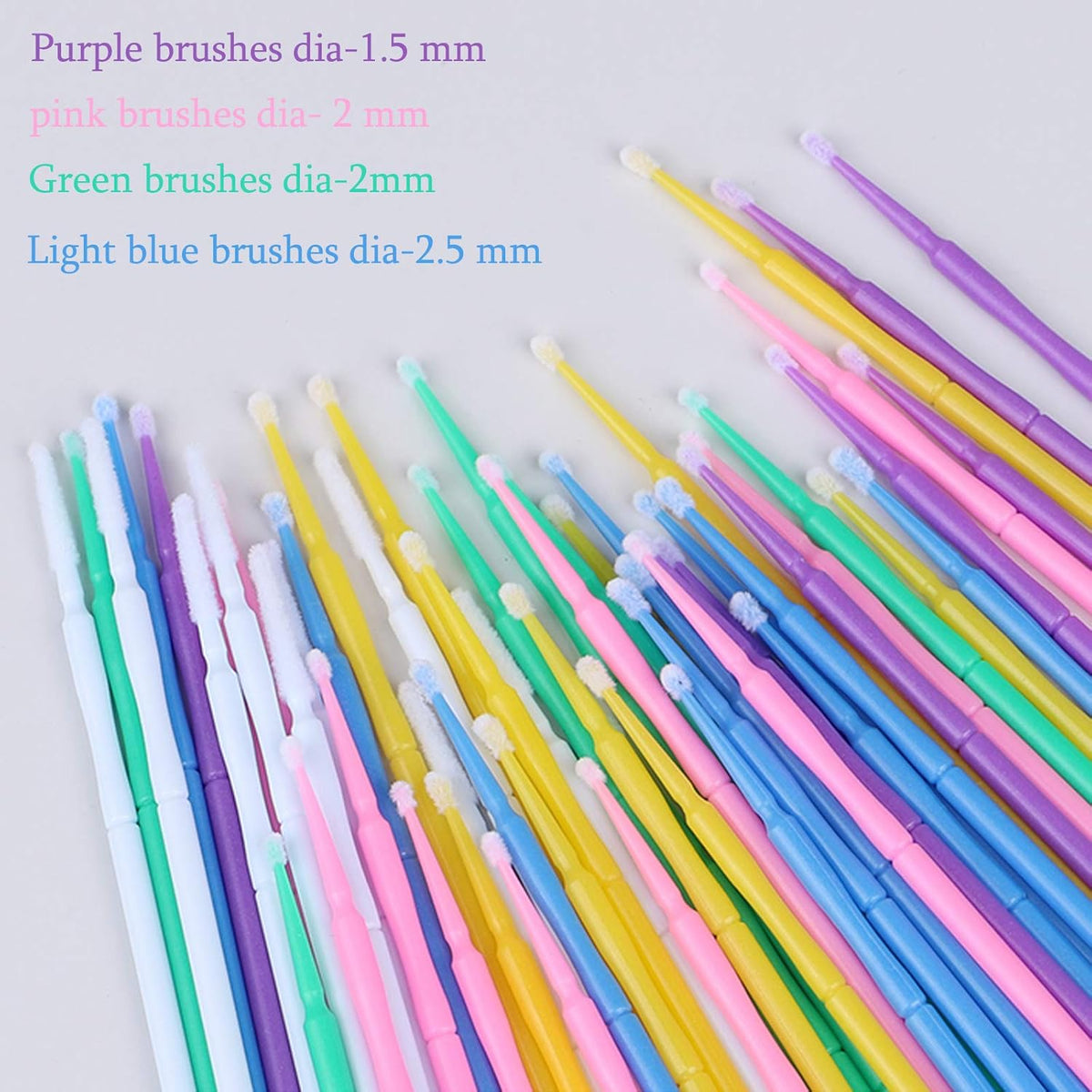 500 PCS Disposable Micro Applicator Brush, Gelme Nutri Micro swabs,Head Bendable Ultrafine Eyelash