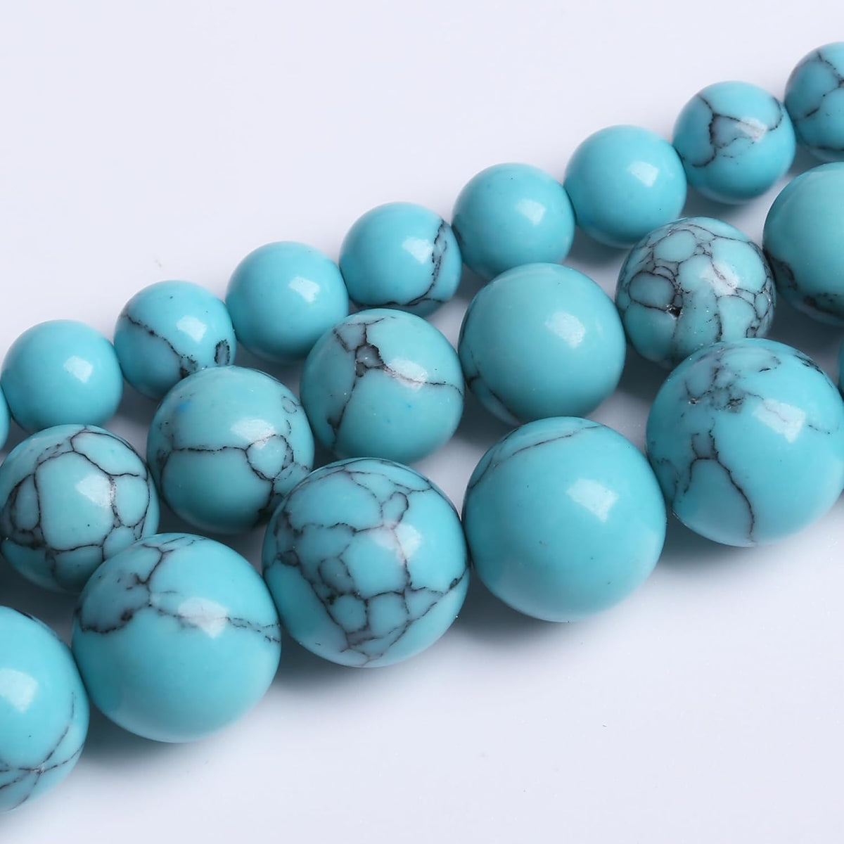 Lake Blue Turquoise Stone Beads, Gemstone Round Crystal Energy Jade Beads, 4MM, 90PCS, DIY Bracelet