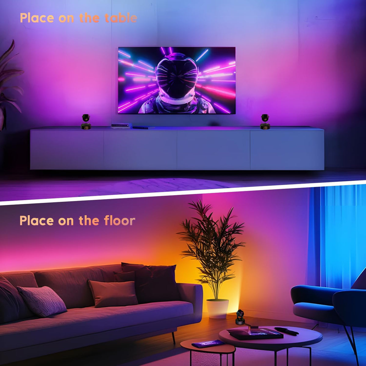 Spot Lights Indoor,7W RGBW Spotlight 16 Color Changing Up Lights Indoor with Remote Dimmable