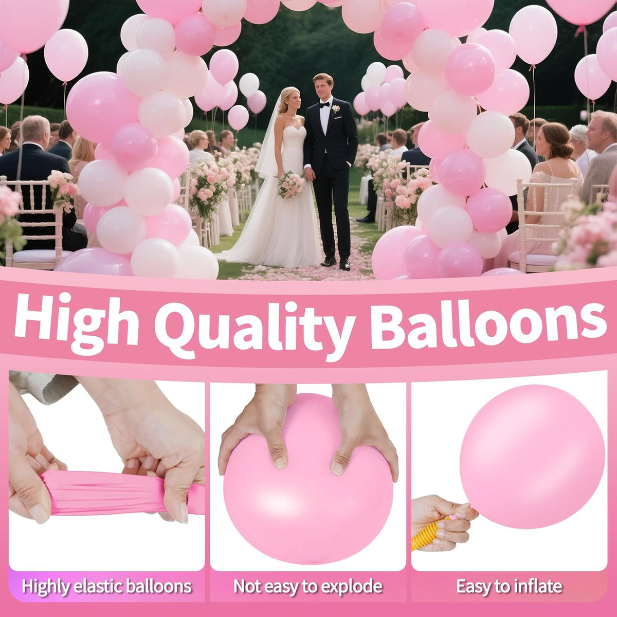KAWKALSH Light Pink Balloon Arch Kit 111Pcs 18 12 5 Inch Latex Party Balloons Garland for Birthday