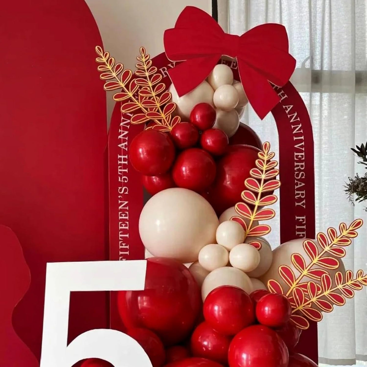 90pack Ruby Balloons Different Size 18/12/10/5 Inch Ruby Balloon Garland Arch Kit for Graduation