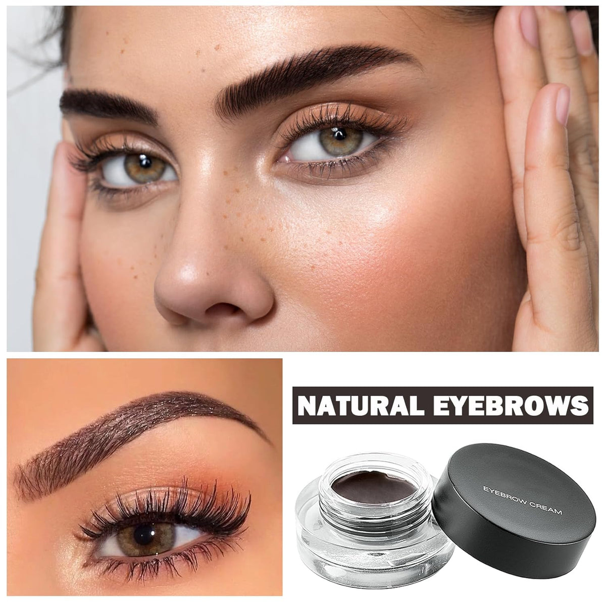 Eyebrow Pomade Cream,Brow Pomade Gel Naturally Long Lasting Waterproof,Delicate and Smooth Eye Brow