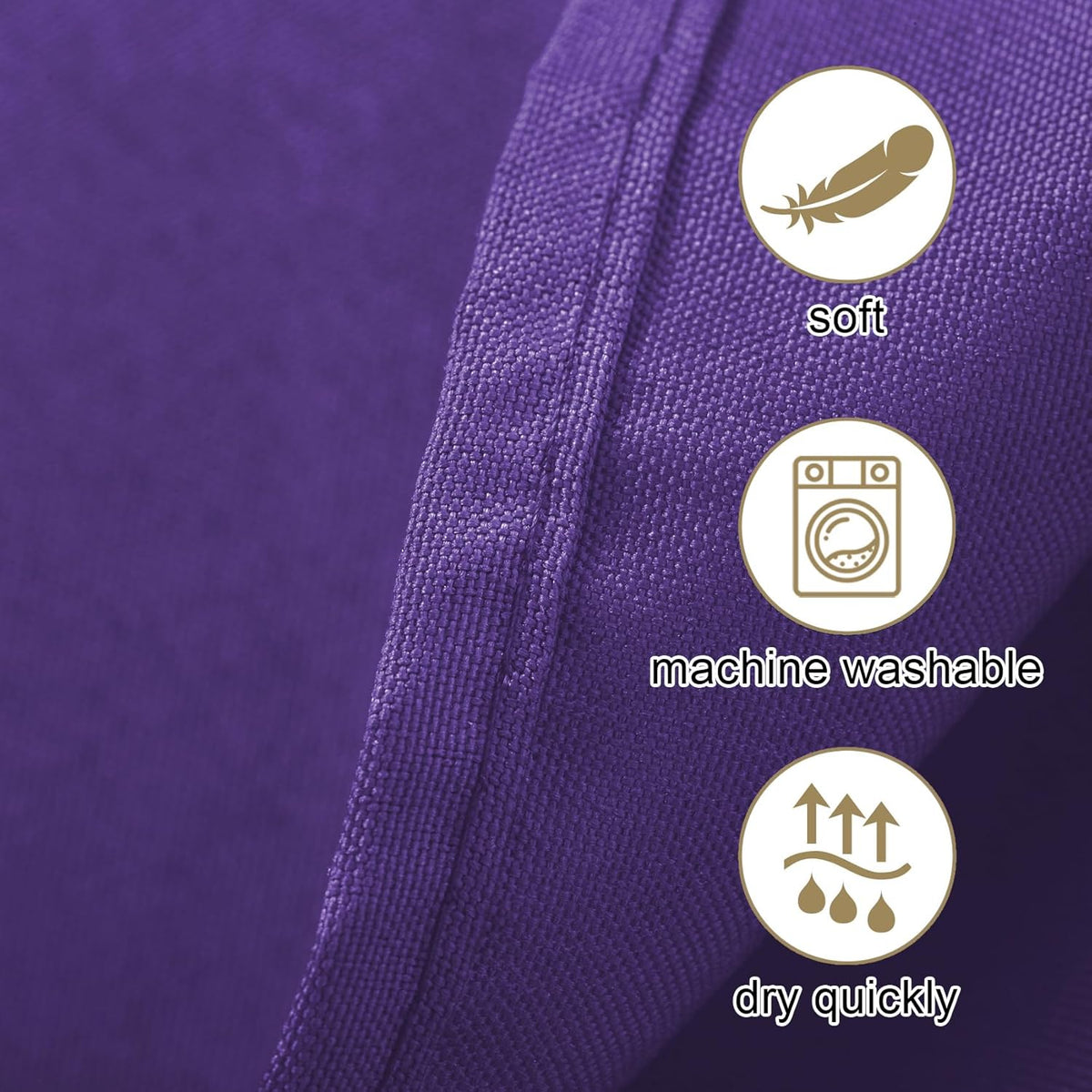 Ascoza 2pack 60x120 Inch Purple Rectangular Tablecloth 6 Feet Table Cloth in Polyester Fabric for