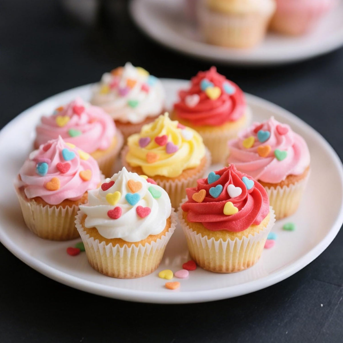 Edible Confetti Sprinkles,Colorful Heart-Shape Cake Decoration for Desserts,Rainbow Press