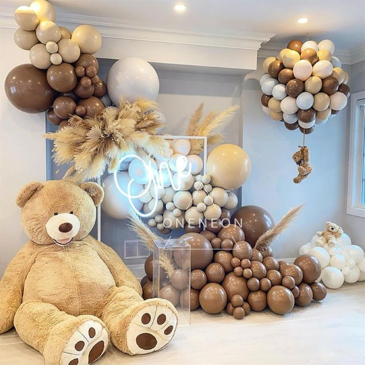 Brown Cream Neutral Balloons, 12 Inch 60PCS Retro Brown Khaki Beige Sand White Balloon, Beige Nude