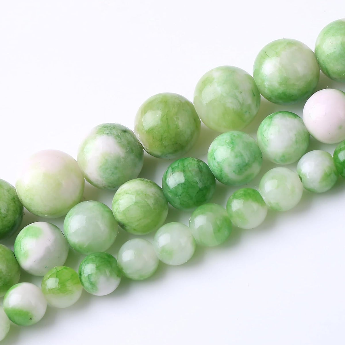Green Persian Jade Stone Beads Gemstone Round Crystal Energy Jade Beads Stone Beads for Jewelry