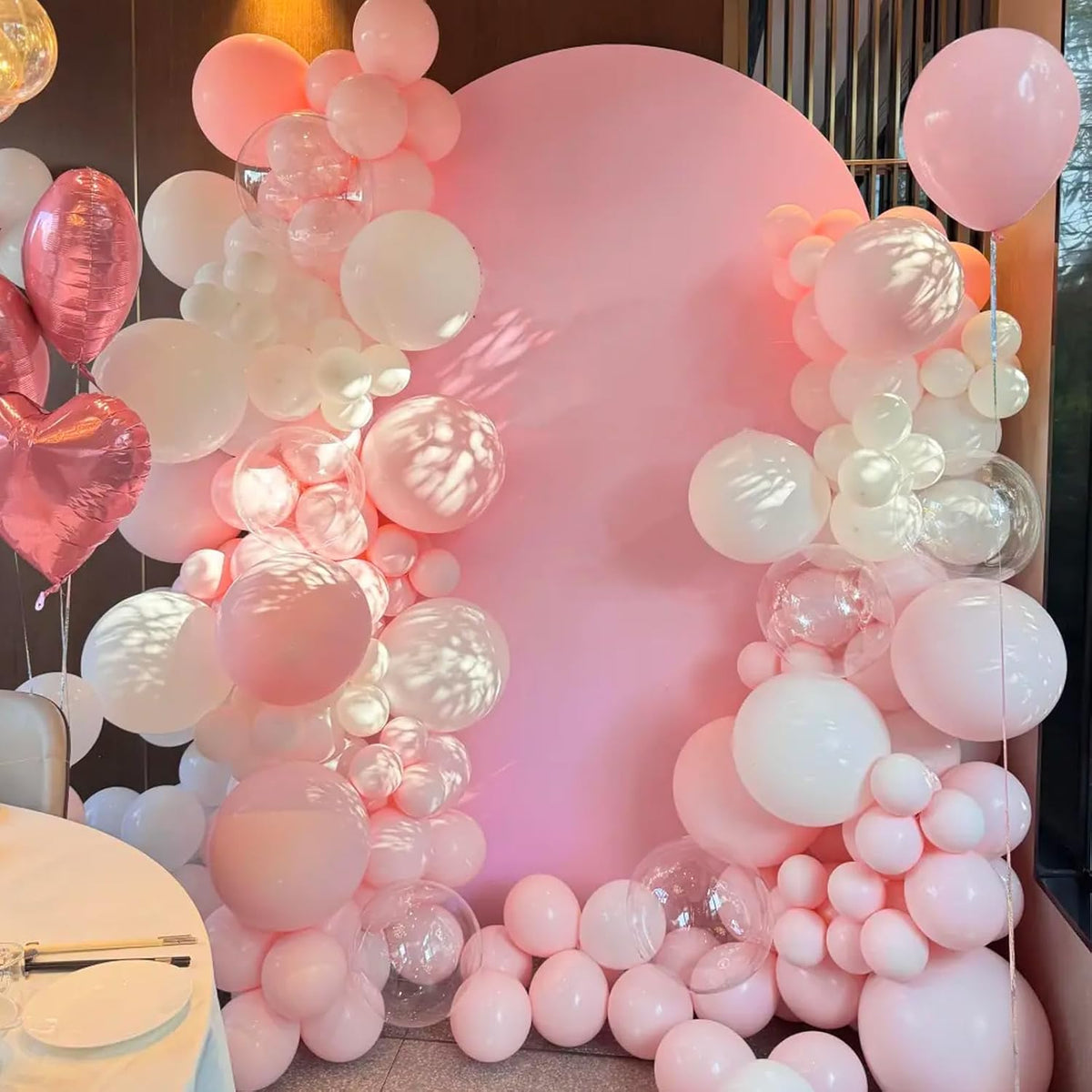 90pack Pink Balloons Different Size 18/12/10/5 Inch Pink Balloon Garland Arch Kit for Graduation