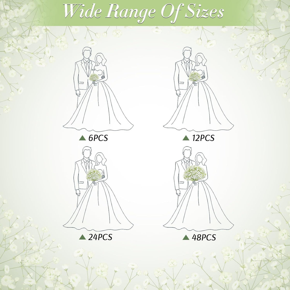 Babys Breath Artificial Flowers, Real Touch Babys Breath Flowers Artificial Bulk for Wedding Decor
