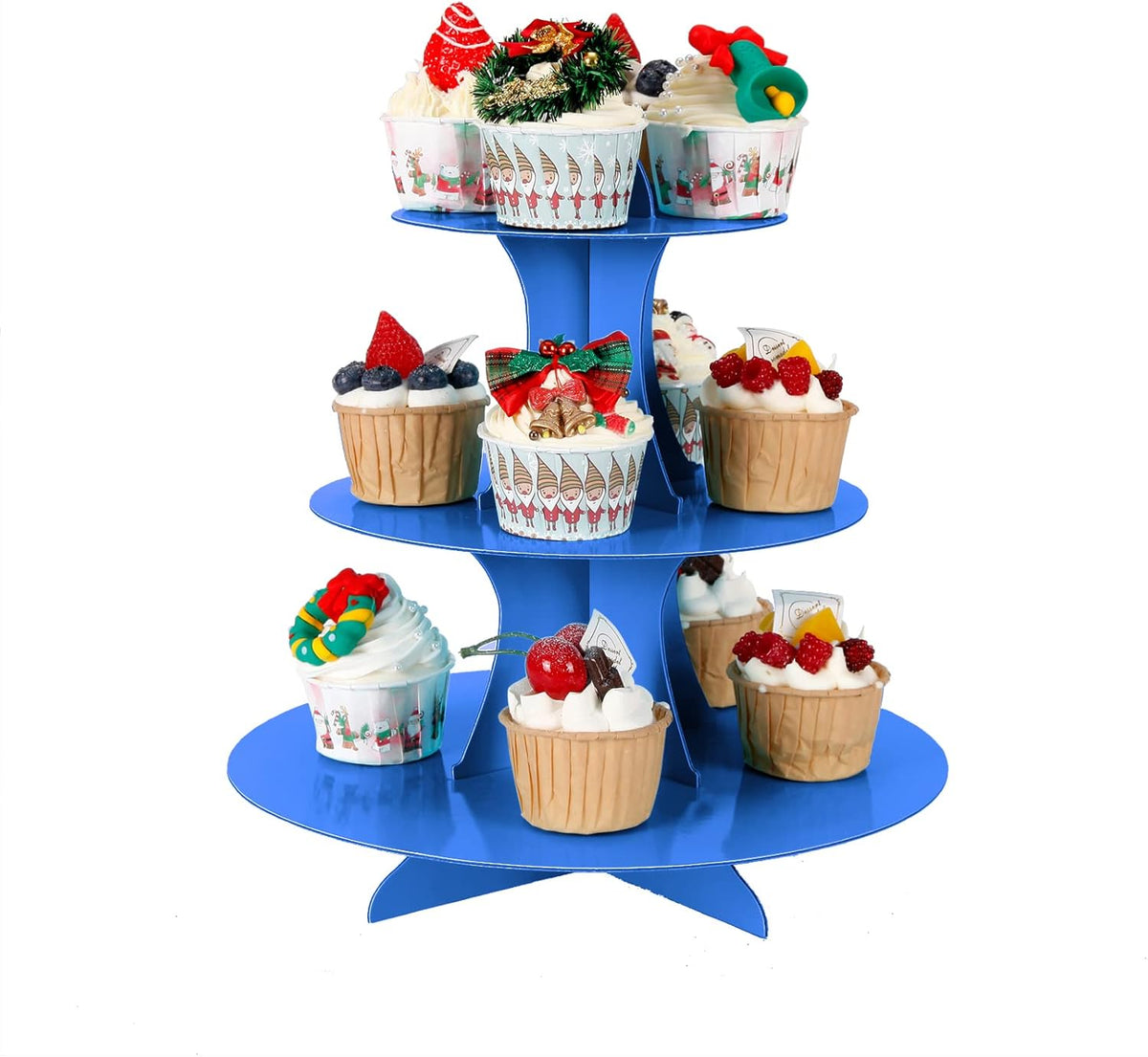 3-Tier Cupcake Stand, Cake Stand holder, Tiered DIY Cupcake Stand Tower for Dessert Table Displays