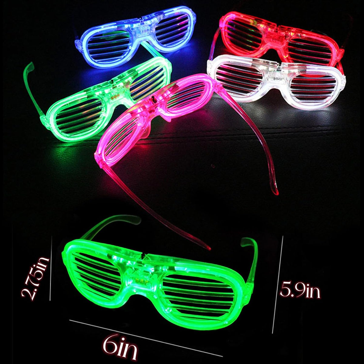 70 Packs LED Glasses 5 Neon Colors glow in the dark party supplies Favor for Kids Adult Glow sticks
