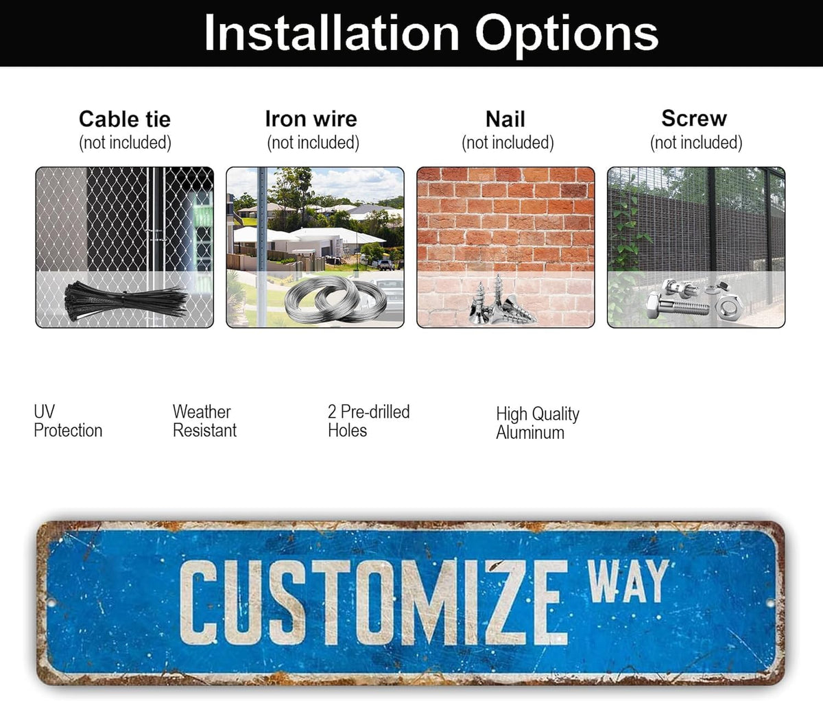 Custom Signs Outdoor Metal, Personalized Street Sign for Home Bar Wall Decor, Indoor/Outdoor Use