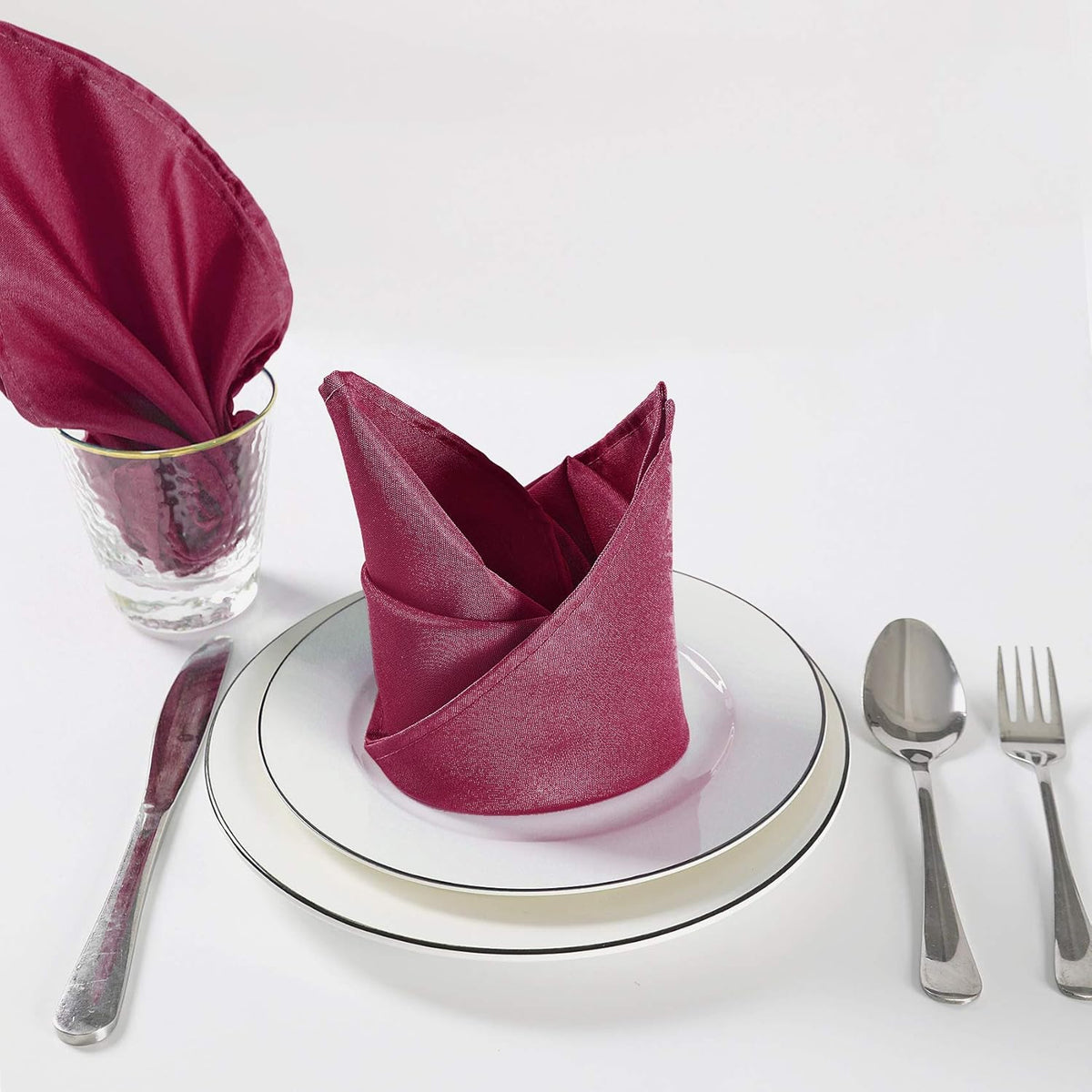 Cloth Napkins 20x20 inch Washable Polyester Dinner Napkins Soft Table Napkins for Wedding Party