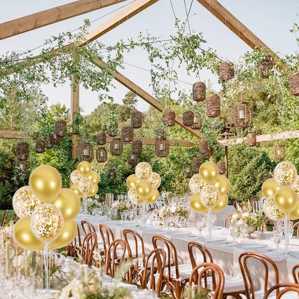 TONIFUL Inflatable Toys 6 Balloon Centerpieces with Gold Balloon Stand Kit for 2025