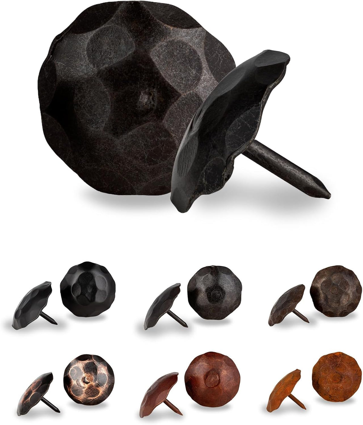 10 Pack 1" Small Round Head Iron Clavos Decorative Nails – Sealed Unfinished – Handmade Handmade