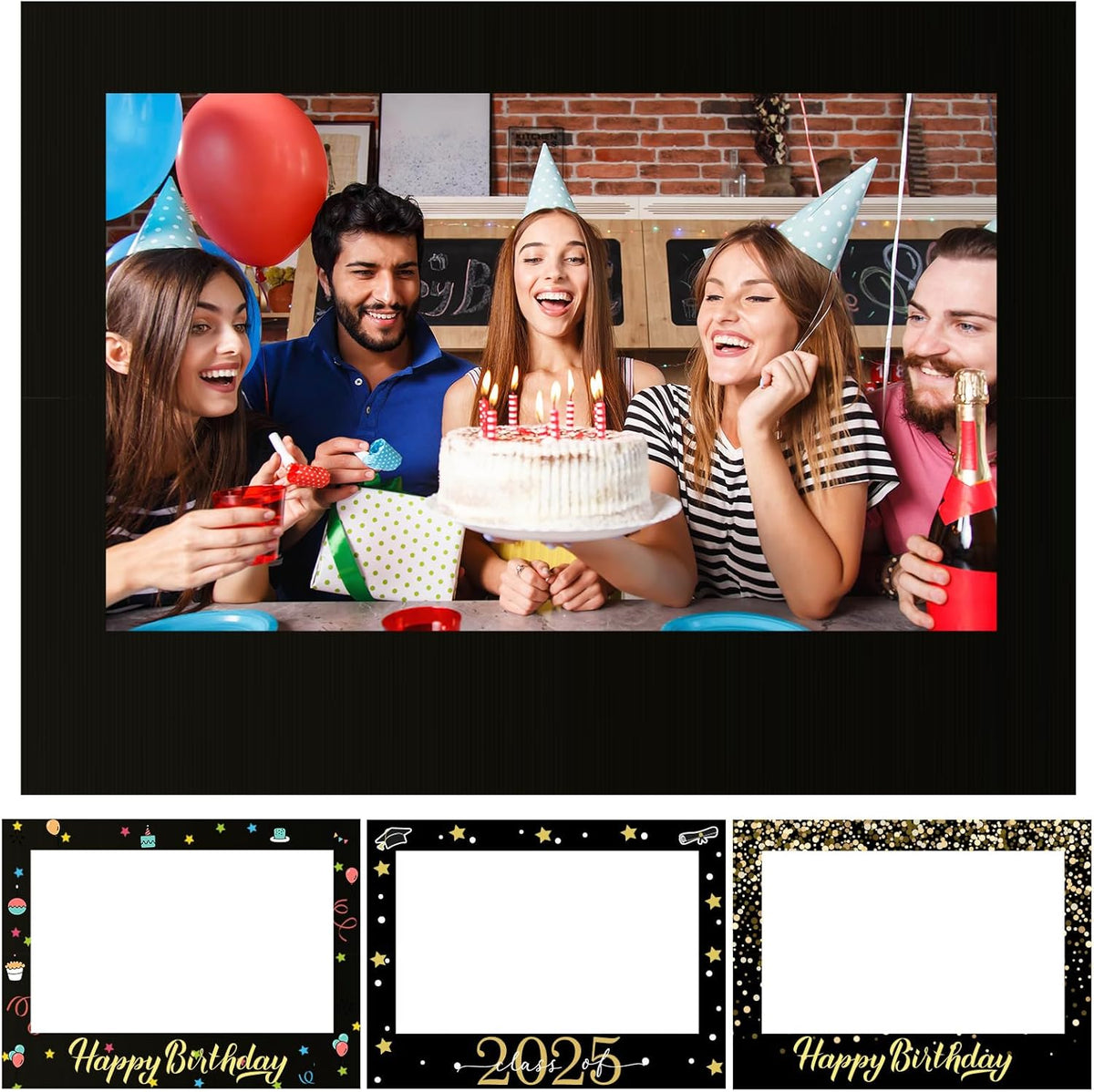 32 x 24 Inch Large Blank DIY Photo Booth Props Picture Frame Party Frame DIY Photo Booth Props