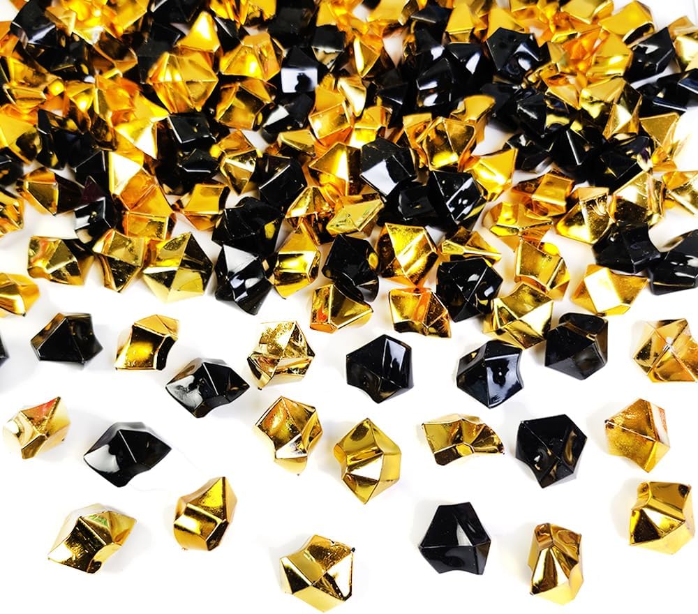 HappyFiller Fall Halloween Decoration Fake Ice Rocks Acrylic Nuggets Gems Stones Pirate Jewels for
